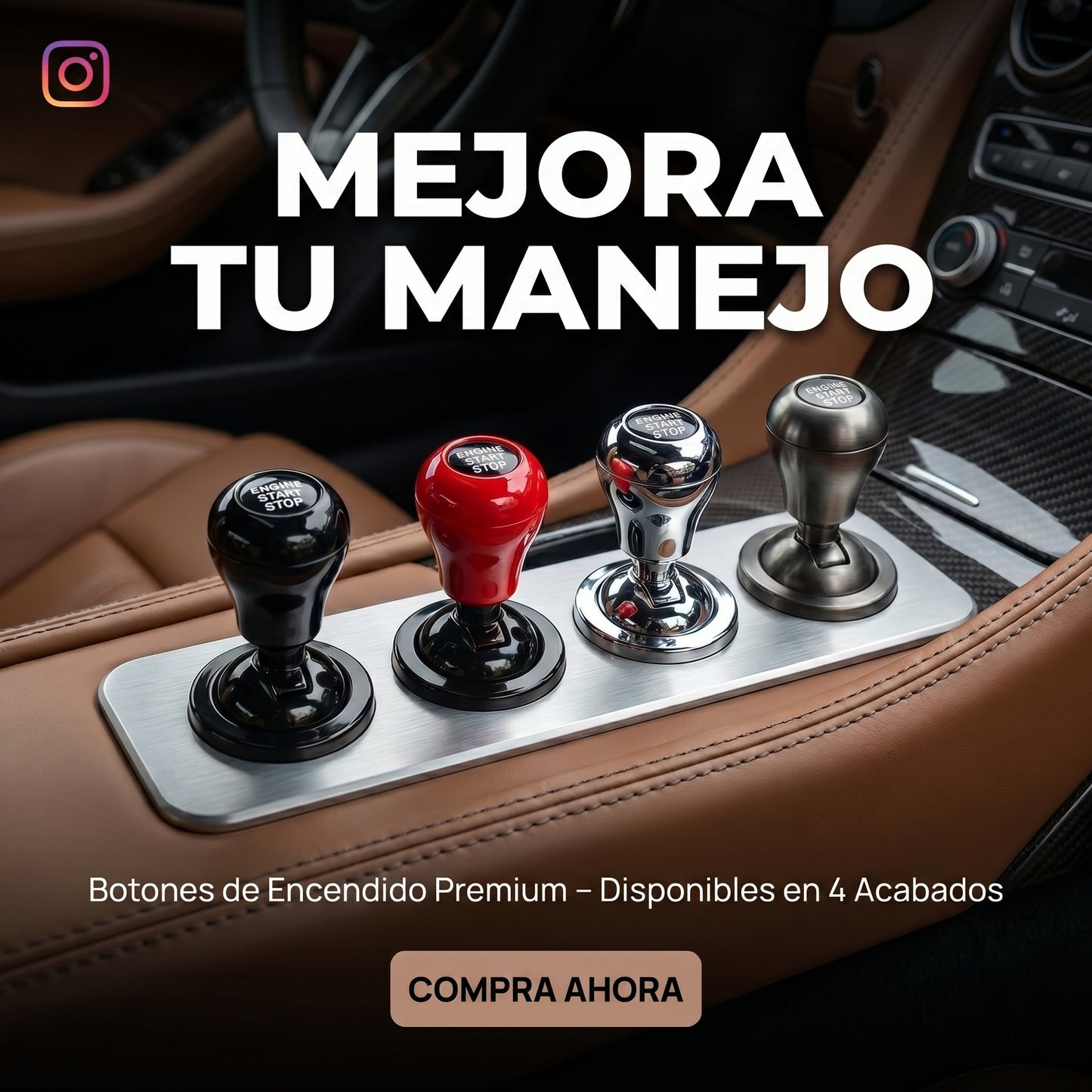 Botón de arranque de un solo toque, palanca basculante de arranque para coche