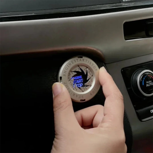 Botón pulsador de arranque/parada del motor del coche, arranque con un solo clic