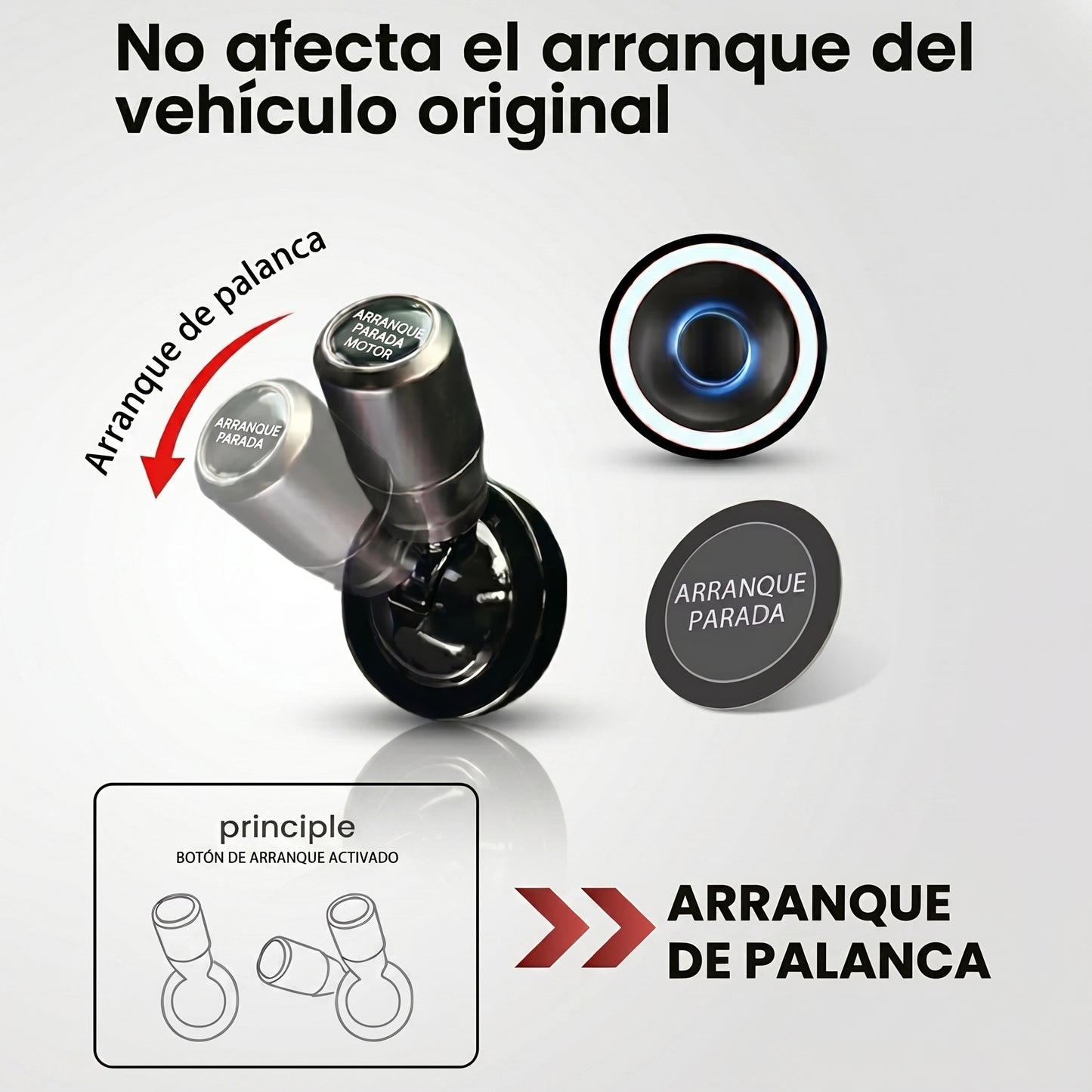 Botón de arranque de un solo toque para automóvil con palanca basculante