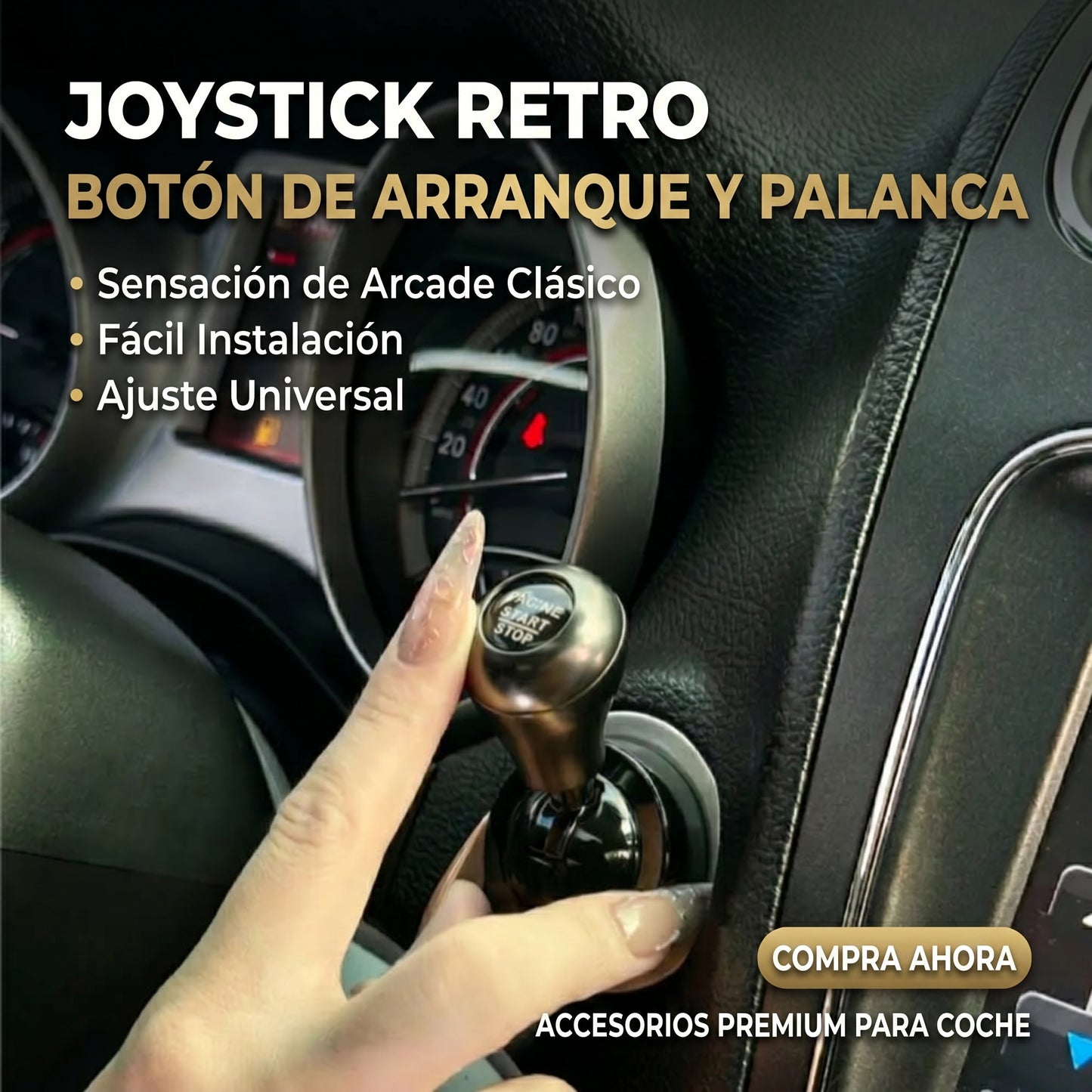 Botón de arranque de un solo toque, palanca basculante de arranque para coche