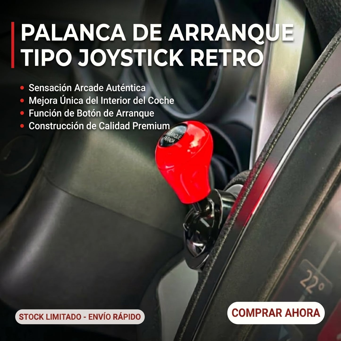 Botón de arranque de un solo toque, palanca basculante de arranque para coche